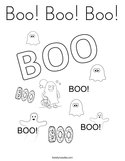 Boo Boo Boo Coloring Page