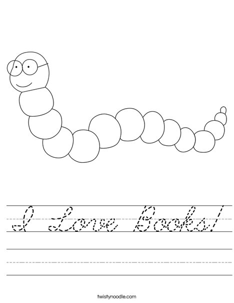 Book Loving Worm Worksheet