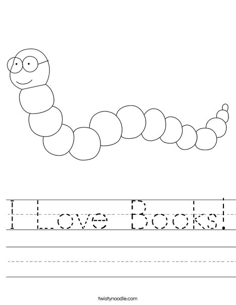 Book Loving Worm Worksheet