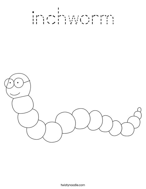 Book Loving Worm Coloring Page