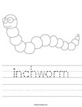 inchworm Worksheet