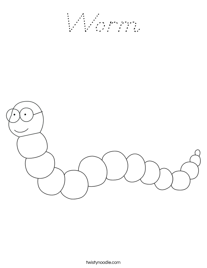 Worm Coloring Page