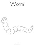 Worm Coloring Page