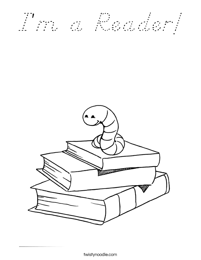 I'm a Reader! Coloring Page