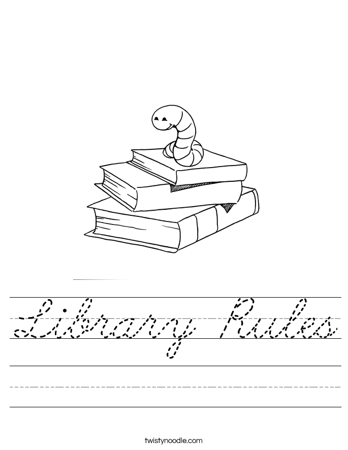 Library Rules Worksheet