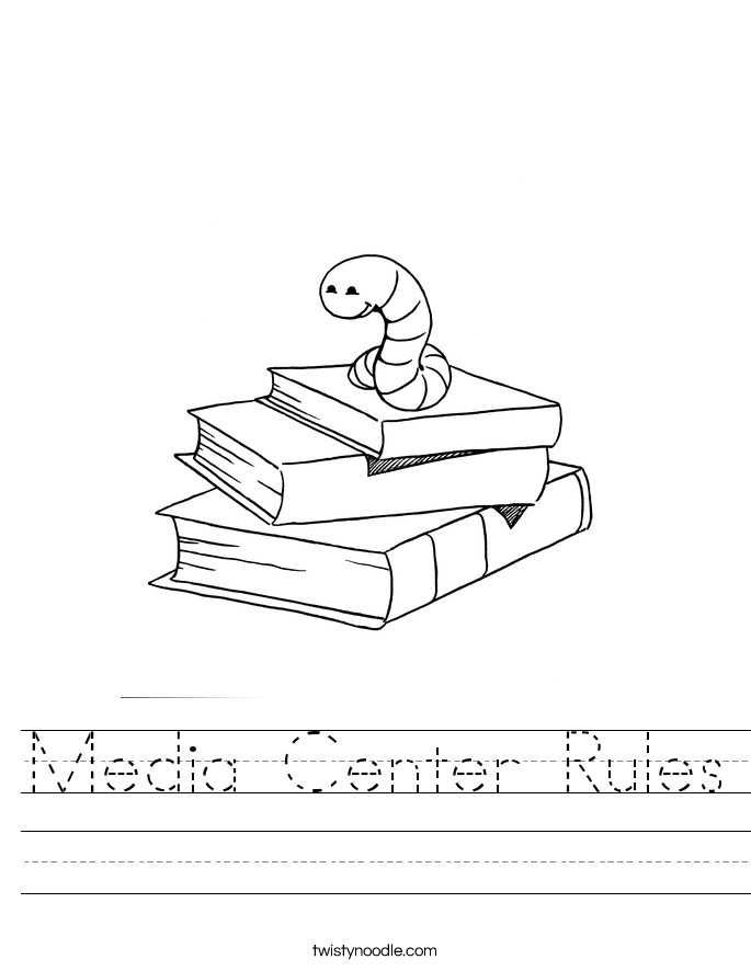Media Center Rules Worksheet