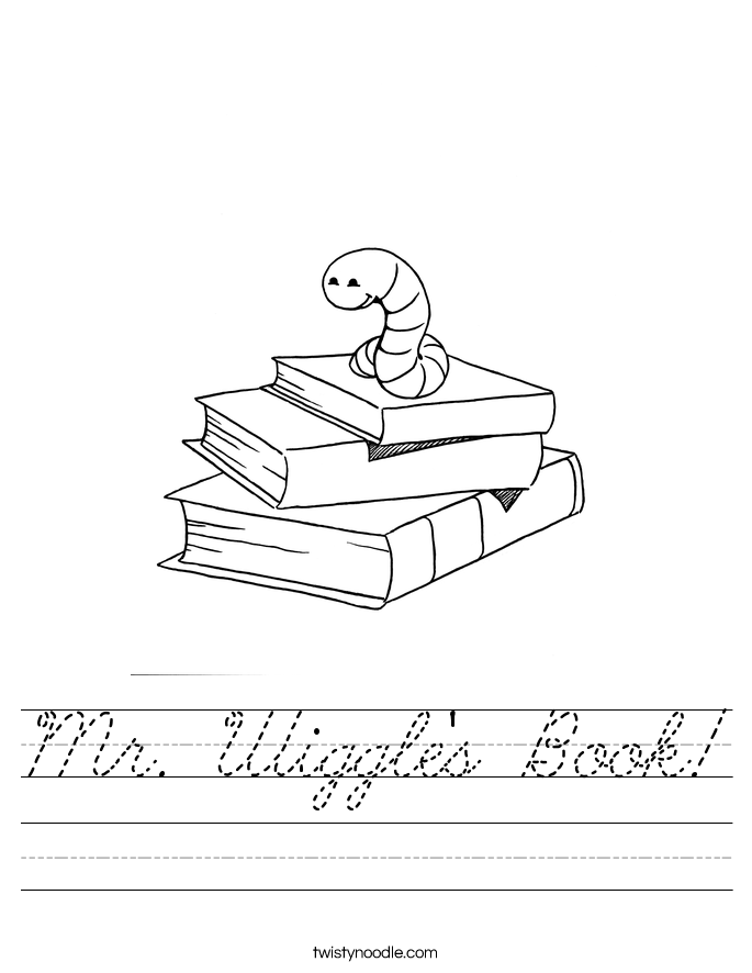 Mr. Wiggle's Book! Worksheet