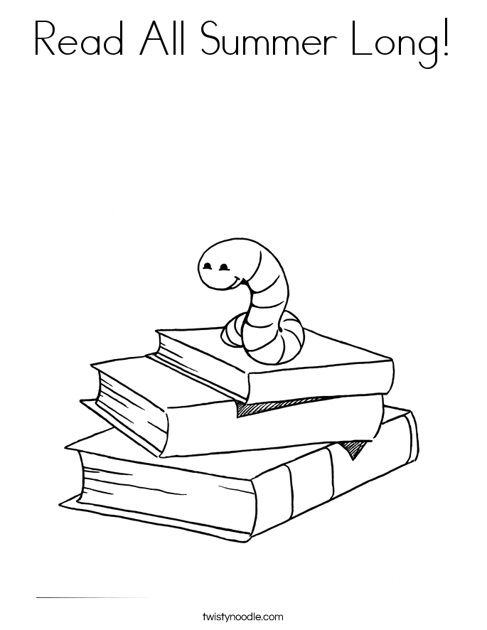 Read All Summer Long! Coloring Page