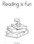 Reading is funColoring Page