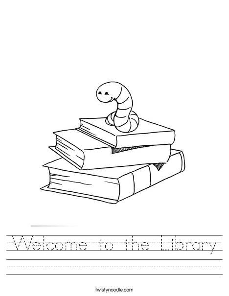 welcome to the library worksheet twisty noodle