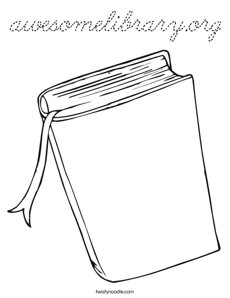 Book Coloring Page