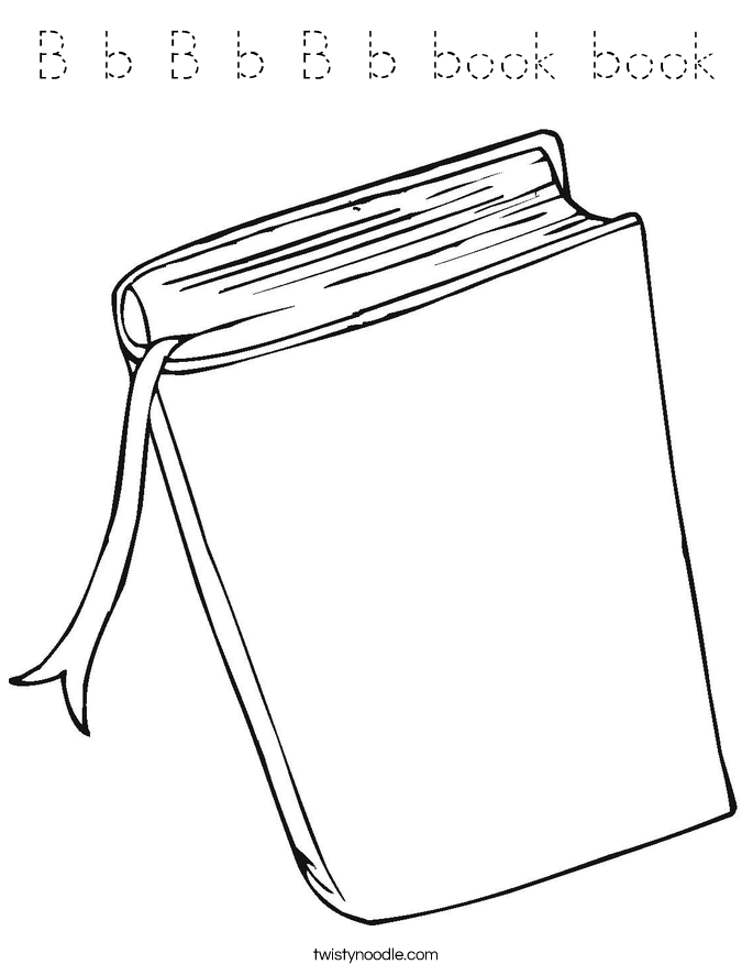 B b B b B b book book Coloring Page