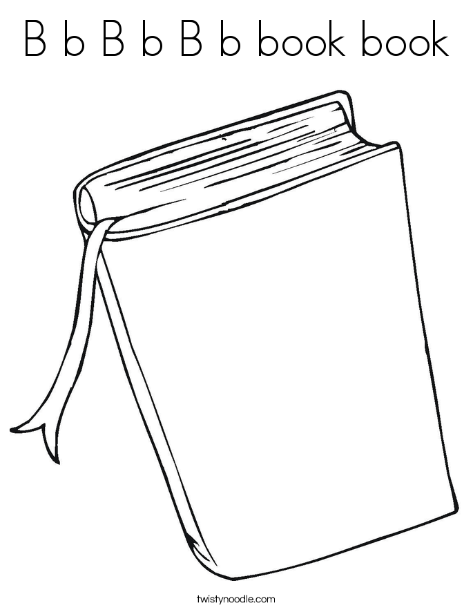 B b B b B b book book Coloring Page