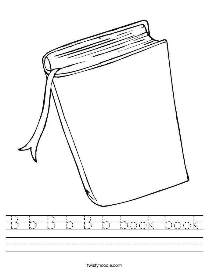 B b B b B b book book Worksheet