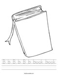 B b B b B b book book Worksheet