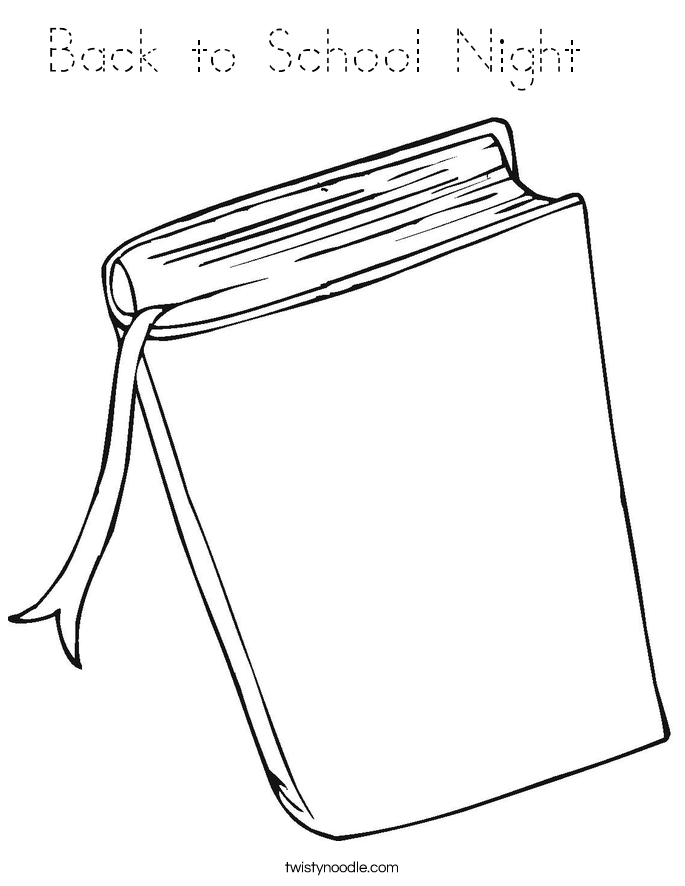 Back to School Night   Coloring Page