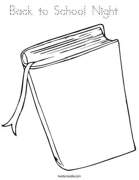 Book Coloring Page