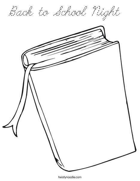 Book Coloring Page