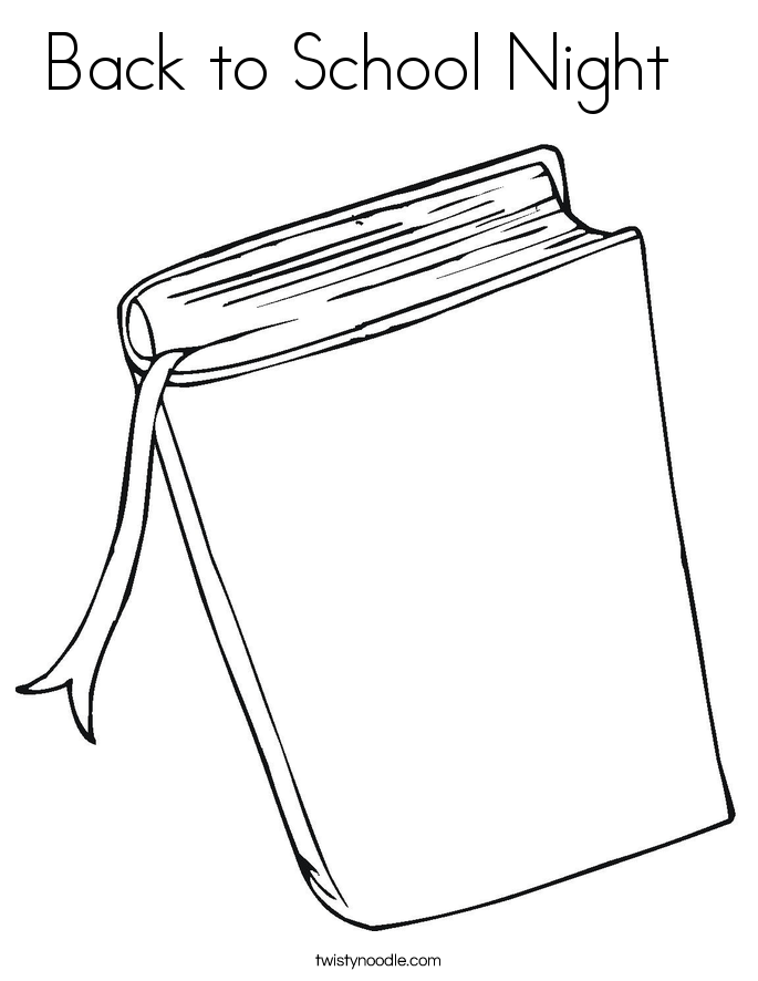 Back to School Night   Coloring Page