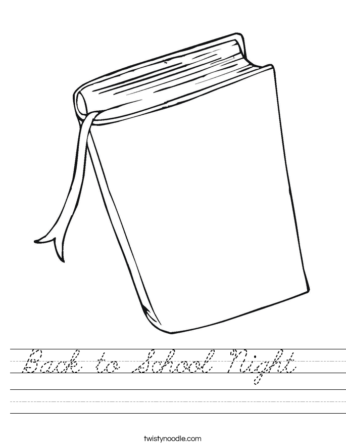 Back to School Night   Worksheet