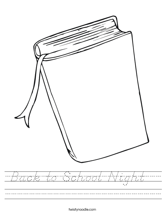 Back to School Night   Worksheet