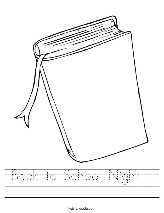 Back to School Night   Worksheet