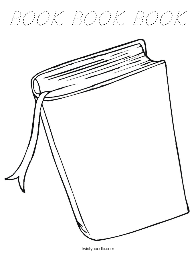 BOOK BOOK BOOK Coloring Page