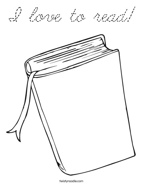 Book Coloring Page