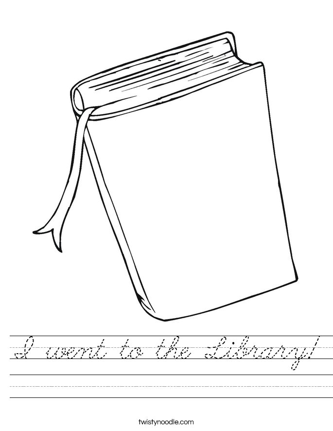 I went to the Library! Worksheet
