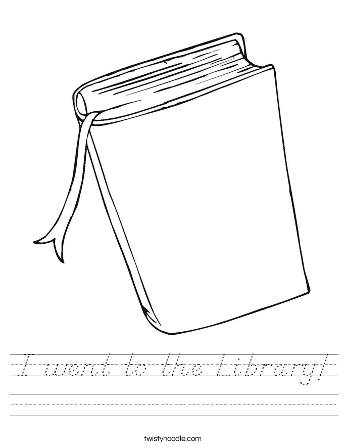 I went to the Library! Worksheet