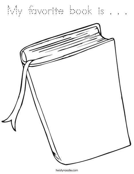 Book Coloring Page