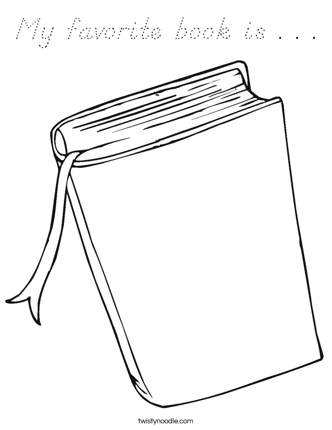 My favorite book is . . . Coloring Page