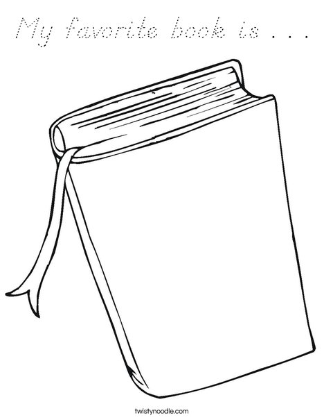 Book Coloring Page