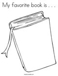 My favorite book is . . . Coloring Page