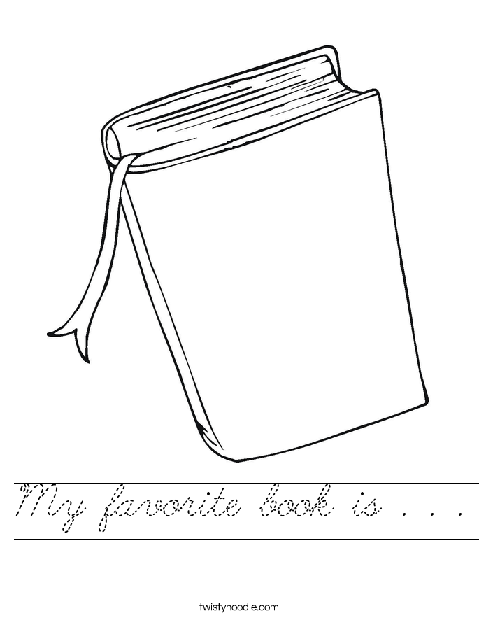 My favorite book is . . . Worksheet