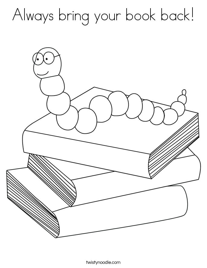 Always bring your book back! Coloring Page