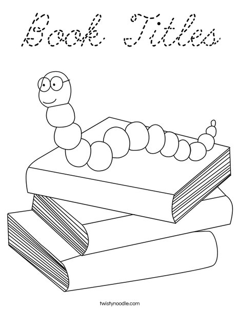 Books! Coloring Page