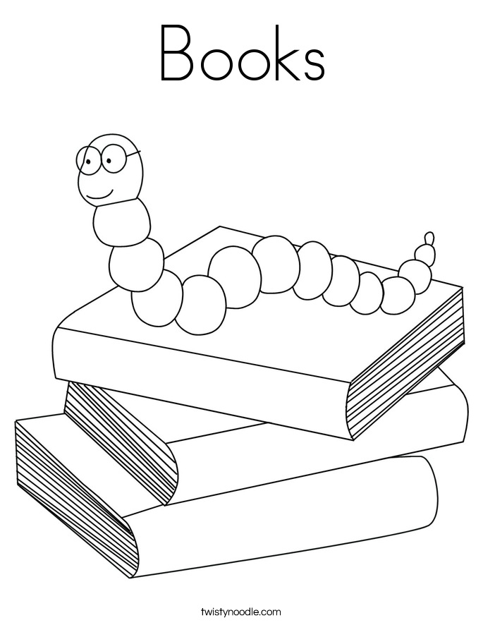Books Coloring Page