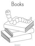 Books Coloring Page