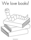 We love books!Coloring Page