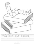 We love our books!   Worksheet