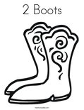 2 Boots Coloring Page