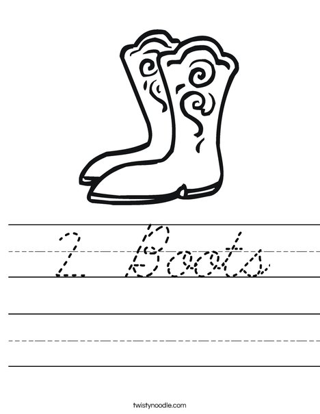 Boots Worksheet