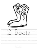 2 Boots Worksheet