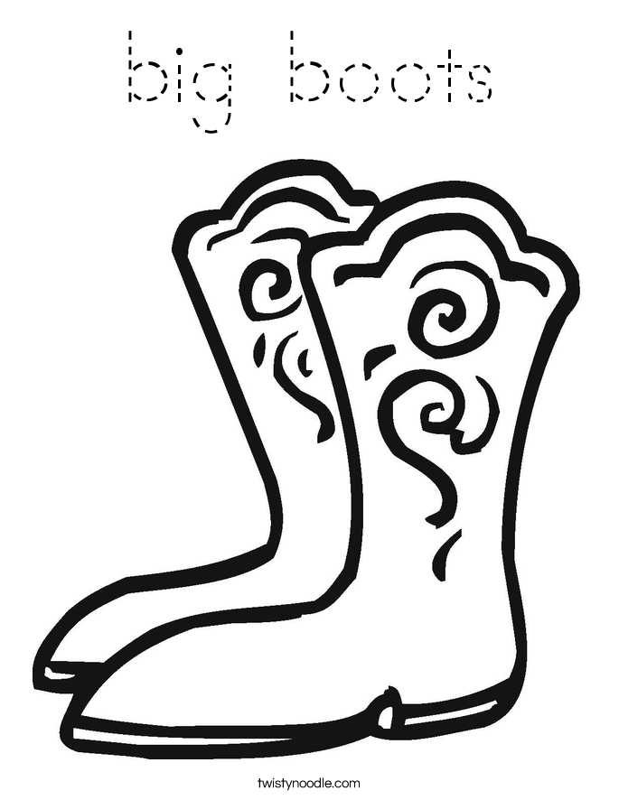 big boots Coloring Page