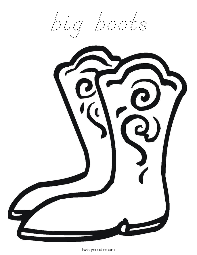 big boots Coloring Page