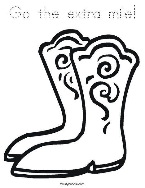 Boots Coloring Page