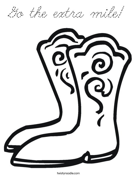 Boots Coloring Page