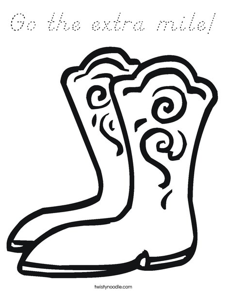 Boots Coloring Page