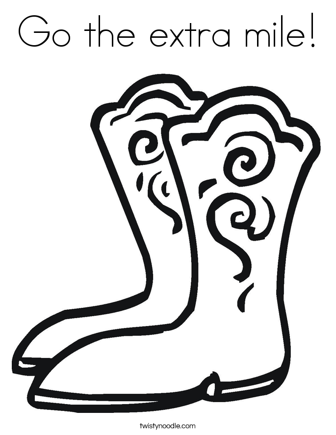 Go the extra mile! Coloring Page